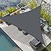 Produktbild HENG FENG Sonnensegel Dreieck 5x5x5m Wasserdicht PES Polyester Sonnenschutz Windschutz Wasserabweisend UV Schutz für Balkon Garten Terrasse Anthrazit