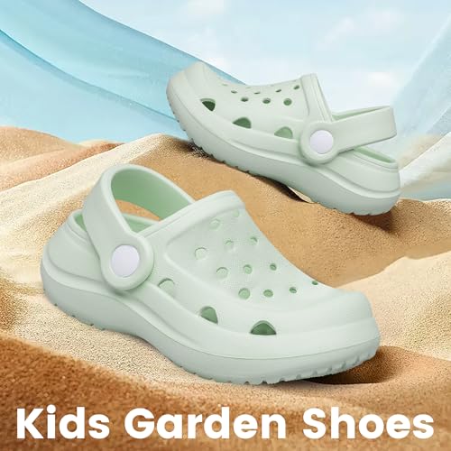 Image of vibdiv Boys Girls Clogs Kids Garden Shoes Unisex Child Cartoon Slides Sandals Beach Slipper Indoor Outdoor(Toddler /Little Kids /Big Kids)