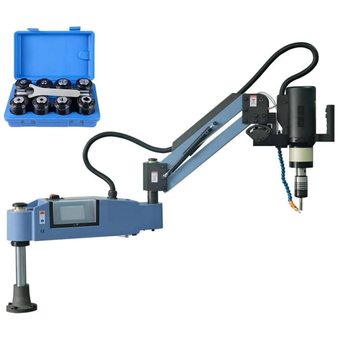 Brazo de roscado eléctrico universal M3-M16 para máquina perforadora de roscas de metal para tuberías, horizontal 1200 mm y vertical 400 mm