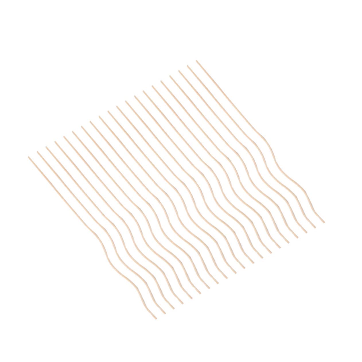 CORHAD 20pcs Wavy Rattan Diffuser Sticks Natural Oil Refill for Home Fragrance Light Yellow Sticks for and Air Freshening Any Room