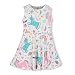 Girls Sleeveless Casual Dress Kids Holiday Party Summer Dresses 4-13 Years (Unicorn, Small (4-5T))