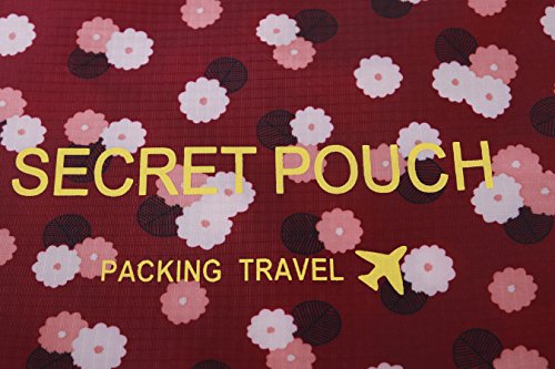 Image of 6 sets travel Organizers Packing Cubes Luggage Organizers Compression Pouches (Wine Daisy)