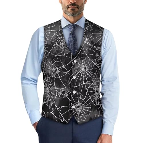 Mens Lightweight Suit Vest Sleeveless Dress Vest for Men V Neck 4 Buttons Vests Waistcoat Tuxedo Vests