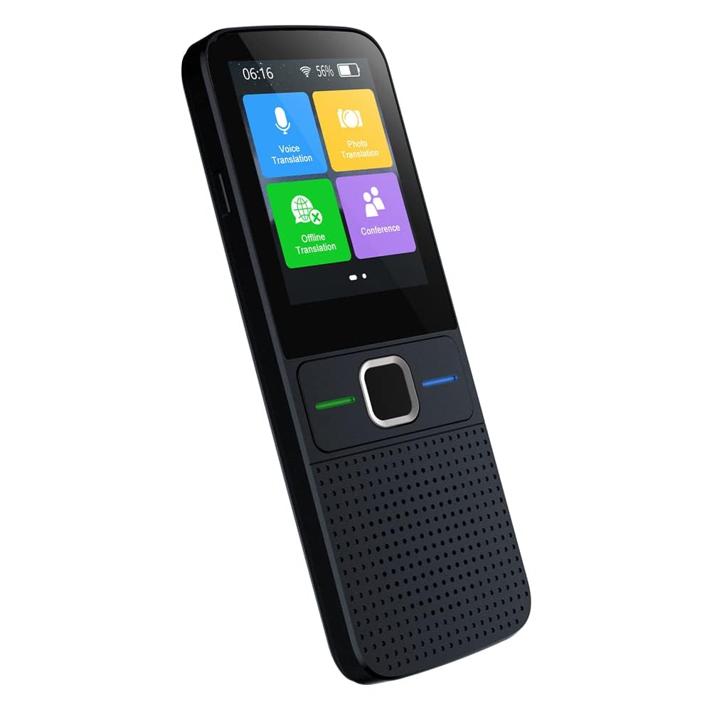 Garvee Traductor De Voz Inteligente 137 Idiomas – Traducción Instantánea Bidireccional, Voz y Foto – WiFi y Modo Sin Conexión – Dispositivo Portátil para Viajes, Aprendizaje, Oficina – Negro