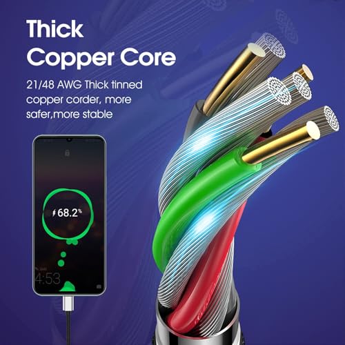 Image of USB Type C Cable 10ft, [2 Pack] USB A 2.0 to USB-C 10 ft Type C Fast Charger Extra Long Durable TPE USBC to USBA Cord for iPhone 17 /16 /15 Pro Plus Pro Max Samsung Galaxy A10 /A20 /A51 /S10 /S9 Plus /Note 9