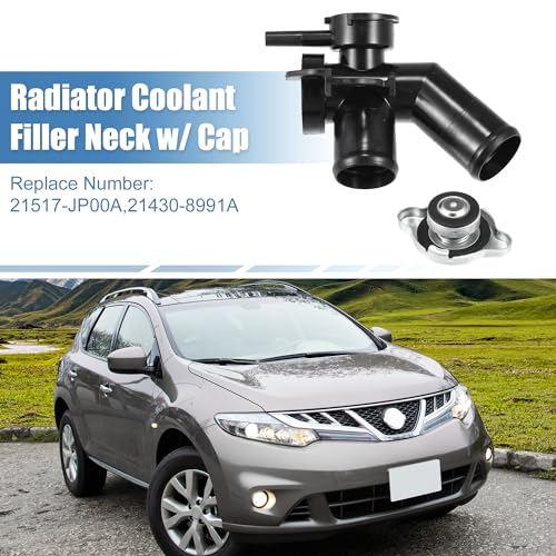 uxcell No.21517JP00A/214308991A Engine Radiator Filler Neck with Fully Sealed Cap for Nissan Quest 14-17 for Nissan Murano 09-14 Plastic Upper Radiator Coolant Filler Neck Water Pipe by uxcell - Image 2