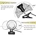 RONG&LAN Clip lamp,360° Rotation Clip on Lamp Portable Book Reading Light,Clamp on Desk/Table/Bunk Bed/Cupboard Home Lighting, (Desk lamp,Seven Colors for Your Choice) (White,2)