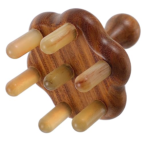 BCOATH 1pc Massage Comb Scraping Massage Tool Smoothing Shampoo Scalp Massager Hair Comb Home Massager Horn Comb Ox Horn Massager Face Hand Held Massager Handheld Acupoint Massager Horns