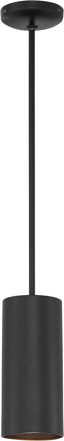 Access Lighting - HI Pilson - 1 Light Medium Pendant with Rigid Stem in Modern Style-10.5 Inches Tall and 4.75 Inches Wide-Matte Black Finish