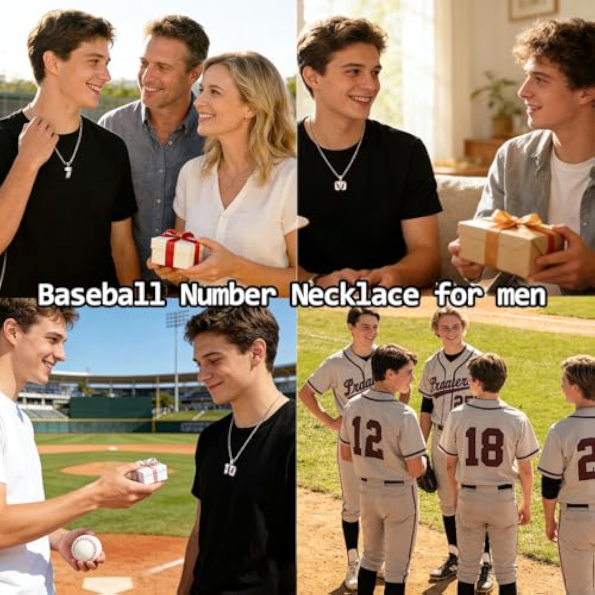 Inspiration Baseball Jersey Number Pendant Necklace