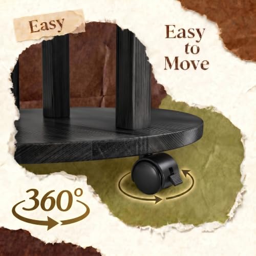 Image of 5 Tiered Tall Plant Stand for Indoor | Wood Plant Shelf Corner Display Rack, Multi-tier Planter Pot Holder Flower Stand for Living Room Balcony Garden Patio, Black