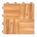 IncStores 3/8 Inch Thick Practice Dance Floor Tiles | Printed Plastic Dance Flooring for Practice and Performance of Countless Dance Styles (Oak, 28-12" x 12" Tiles)