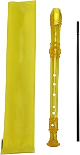 soprano recorder instrument Professional Treble Flute 6/8-Hole Saxophone Recorder ABS Clarinet Sound Easy Adjustable Instrument (Color : 6 holes yellow)