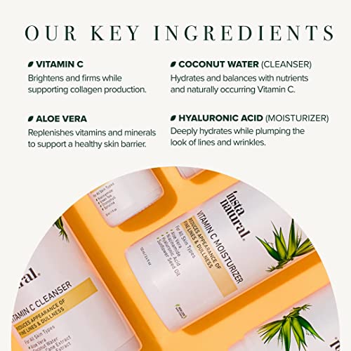 Instanatural Vitamin C Face Wash And Vitamin C Moisturizer, Skin Care Set, Brightening Cleanser & Hydrating Facial Moisturizer With Hyaluronic Acid, Ferulic Acid And Niacinamide #TOP2