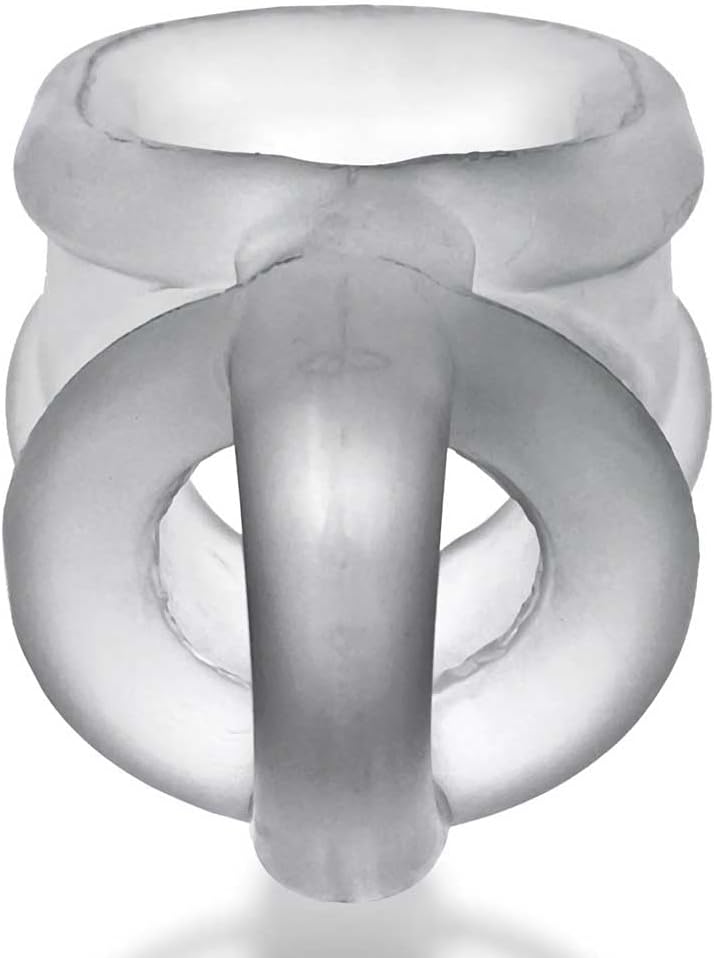 OXBALLS BALLSLING - Bold Nut-Stretcher, Package Booster, Ball Separator, Massive Head-Turning Bulge Builder - Blubbery FLEXtpr Toy to Stretch, Split, and Show Off Your Goods - Clear Ice
