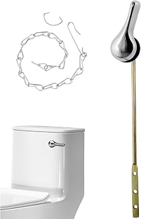 Toilet Handle Replacement Kit Front Mount for Toilet Tank with Flapper Chain,Universal Fitting
