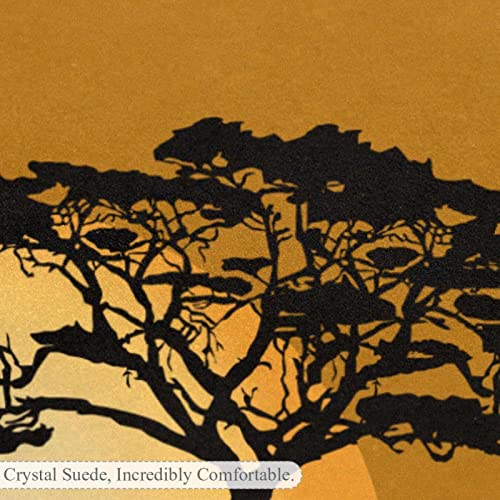 Area Rug, Bath Rug, Doormat, Non-Slip Washable Carpet For Bathroom Kitchen Laundry Room Decor, African Grassland Animal Elephant Family #TOP2