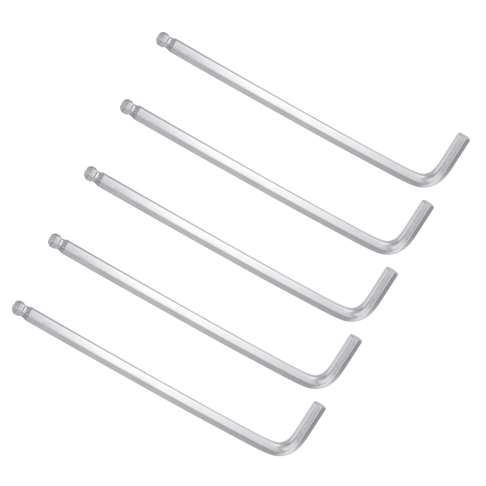 CoCud L-Handle Ball End Hex Key Wrench, 5/16" SAE 198mm Length, 40Cr L-Shape Hexagon Head Wrenches Spanner