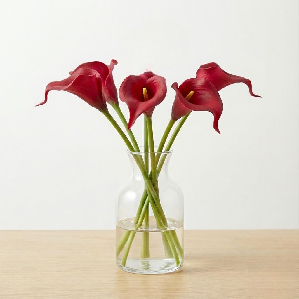 Elegant Artificial Calla Lilies - Realistic Flower Sticks -7 Elegant Artificial Calla Lilies - Realistic Flower Sticks -7