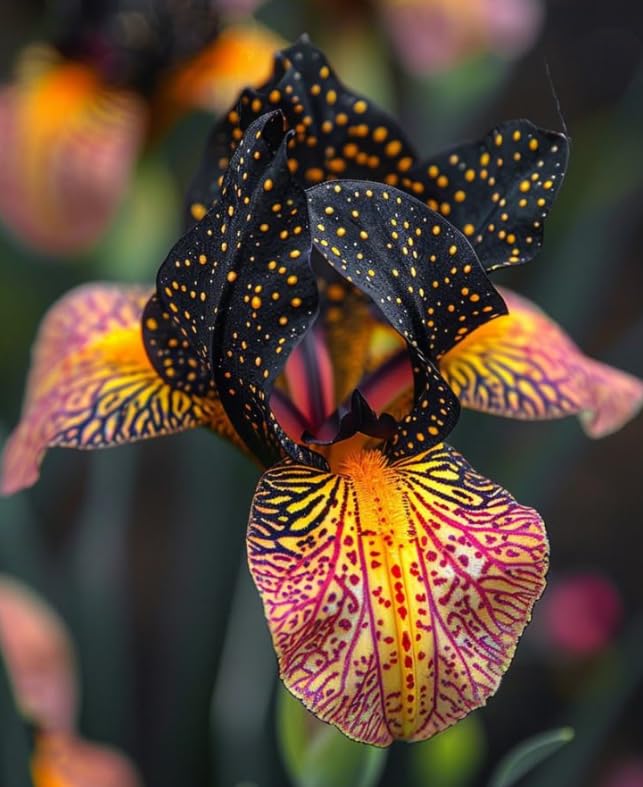 Live Iris Perennial Plants, Vibrant Blooms Hardy Shrub for Outdoor Container Garden-that Grow Fast/Golden Jade Carving-2 Bulbs-J