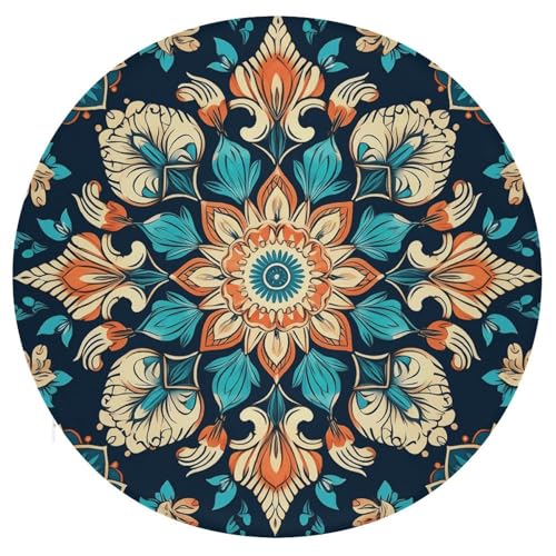 Housse de siège de chaise ronde lavable pour protéger des taches - 2