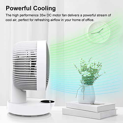 Busypiggy Air Circulator Fan - 8 Inch Small Desk Fan, Quiet Oscillating Fan, Personal Fan With Timer, With Remote Control Function And 3 Speeds Suitable For Bedroom, Home, Office #TOP5
