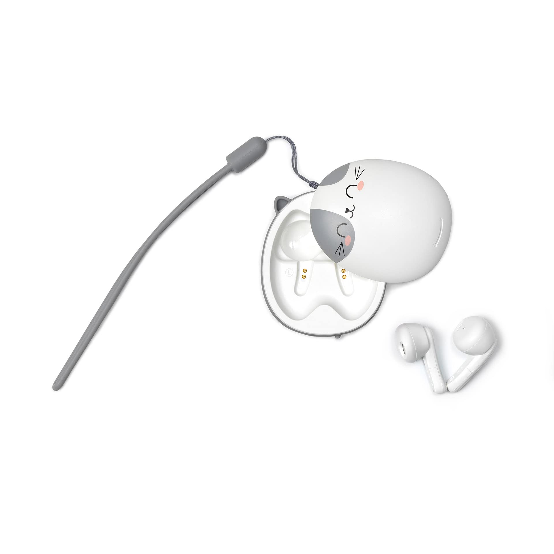LEGAMI - Casque Bluetooth, Casque sans Fil, 5 Heures de Lecture, Connexion Automatique iOS et Android, Double Microphone Intégré, Capteur Tactile, Câble de Chargement Inclus, 5,5x6 cm