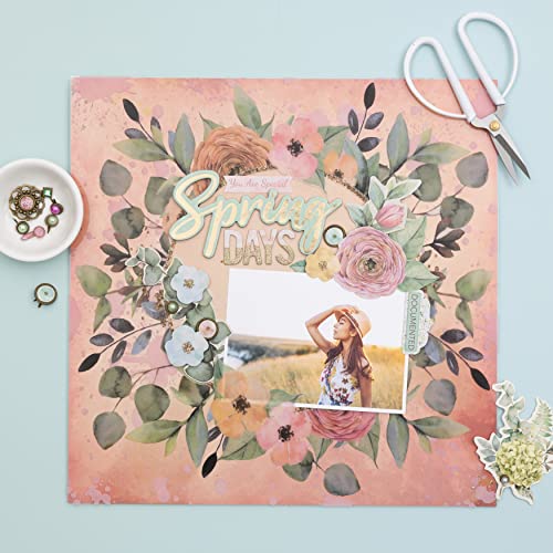 Papier acétate imprimé Willow & Sage feuille transparente scrapbooking 12x12 - 3
