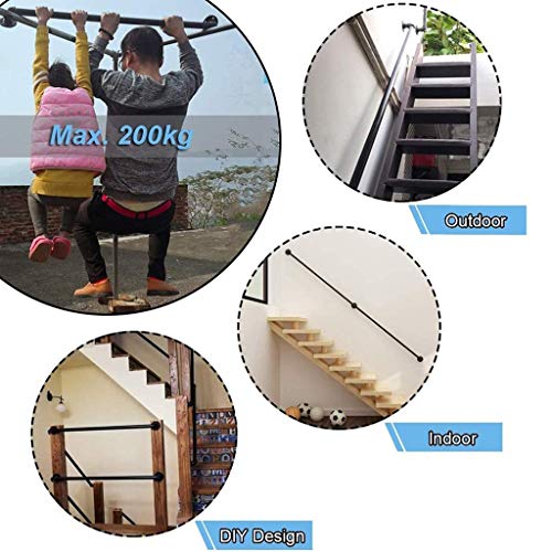 Rampe d'escalier pour marches intérieures et extérieures de maison