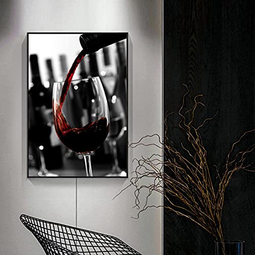 Rode wijn Mok Mode Schilderij Kunst Canvas Schilderij Bar Poster en Prints Woonkamer Corridor Muurschildering… - Image 4