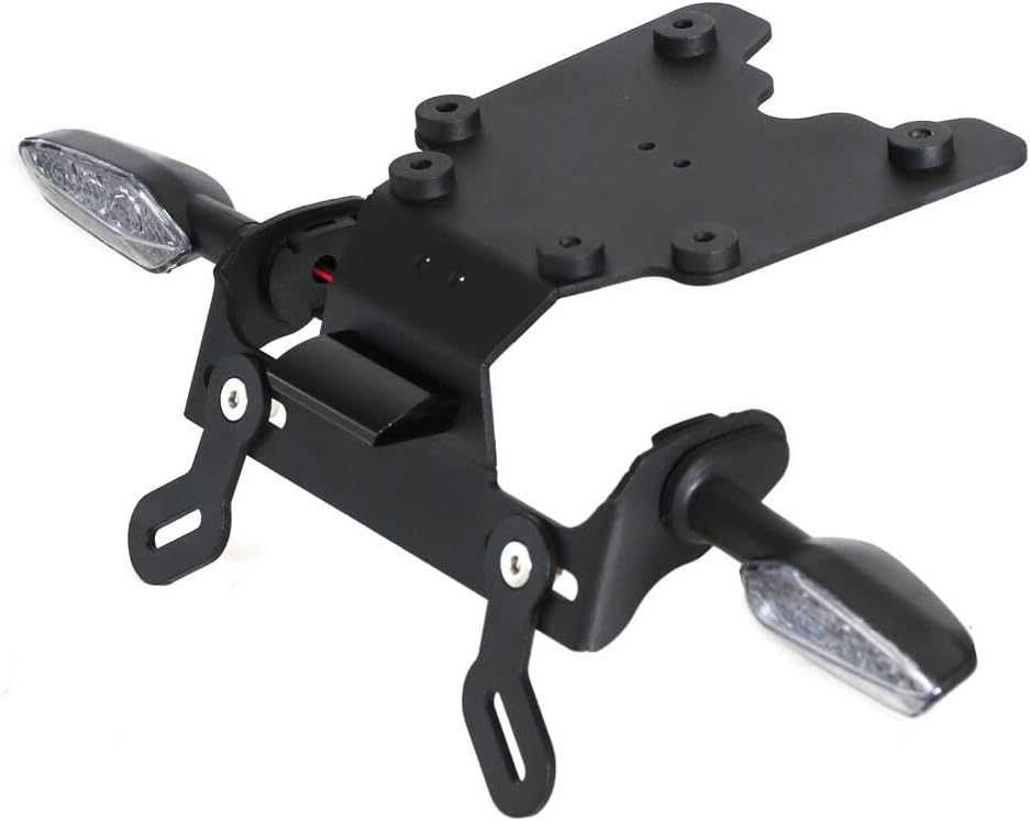 Fender Eliminator Tail Tidy for Tenere 700 (T700 XTZ700 XT700Z 2019-2025) License Plate Holder Bracket Mount with LED Turn Signal Light Rear Tail Light, Clear