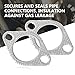 Ferianl 2PCS Exhaust Flange Gasket, 2Inch 2 Bolt Gasket, Replaces OEM#120-06310-0002, Muffler Gasket with Bolt & Nut, Car Accessories for Car Truck