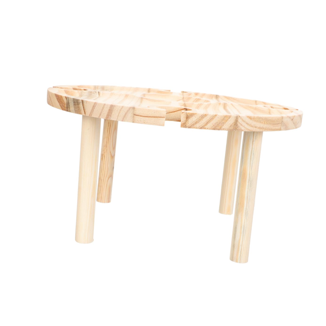 Table à vin bois haut de gamme avec casier bouteilles intégré pour extérieur