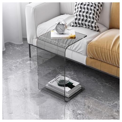 Multipurpose U-Shaped Acrylic End Table