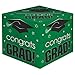 School Colors Graduation Party "Congrats Grad!" Card Box Holder, Green and Black, Paper, 12" x 12" x 12"