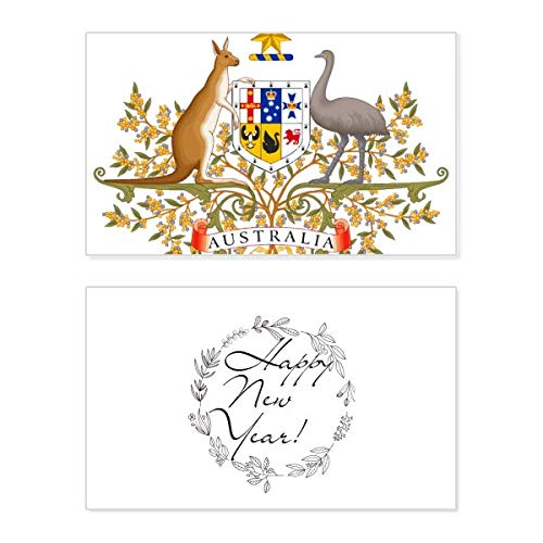 Tarjeta conmemorativa de Australia y Canberra para mensajes de Año Nuevo