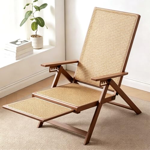 ZYZSY Tumbona de Madera Infantil con sombrilla, Mueble Exterior Ligero, sillas Plegables portátiles, Hamaca Modelo, Reclinable y Resistente para Playa, Piscina o Jardín(Brown)