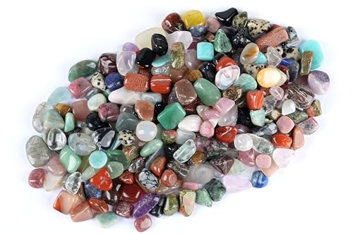 Image of ZenQ 1 lb Crystal Chips, Tumbled Stone Chips for Crafts | Polished, Undrilled Gemstones for Resin Art, Vase Filler, Plant Decor, Candle Making, and DIY Projects