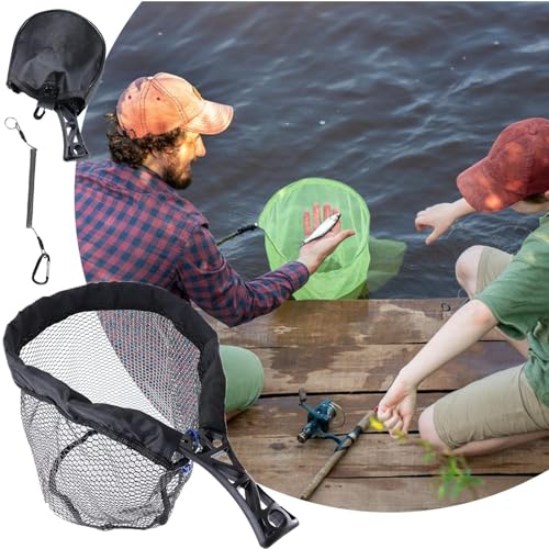 Filet d'atterrissage de pêche avec manche portable pour perche et carnassiers - 2