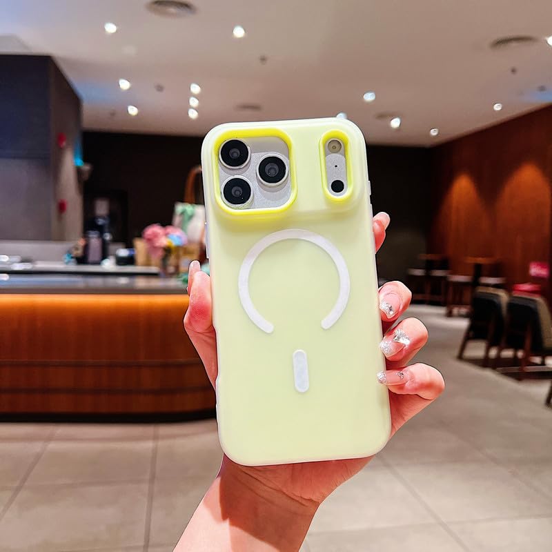 Image of LuxuryKase Magnetic Silicone Candy Case for iPhone 17 Pro | MagSafe Compatible | Slim Protective Case | Lightweight & Flexible | Wireless Charging | Soft Matte Finish - Cream
