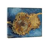 Wieco Art Sunflowers Floral Giclee Canvas Prints Wall Art by Vincent Van Gogh Famous Oil Paintings Reproduction Modern Stretched and Framed Artwork Flowers Pictures for Bedroom Home Decorations