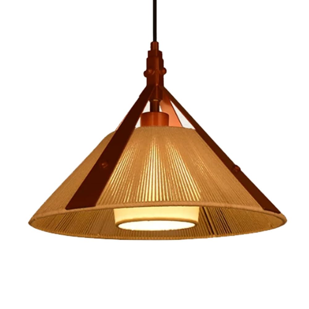 CSSYKV Hemp Rope Ceiling Pendants Large Handmade Chandelier E26 Fixtures Coastal Hanging Hemp Rope Weave Lantern Foyer Ceiling Lamps for Bedroom Kitchen Living Room Hallway Restaurant 1-Pack