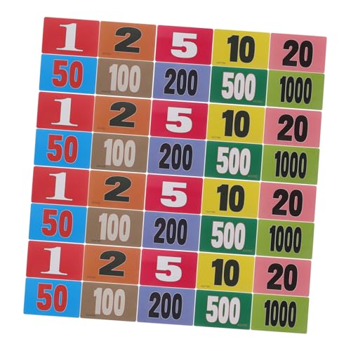 BRIGHTFUFU 40 Pcs Plastic Game Chips for Boys and Girls Counting Tokens Math Manipulatives Bingo Markers Token Boards