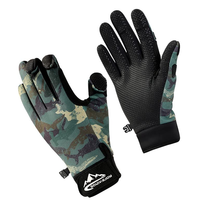 Gants de pêche au camouflage TEMKIN pour sorties en rivière C1-L