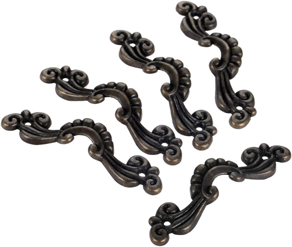 5 Pack Vintage Flower Drawer Handles Wooden Gift Jewelry Box Furniture Wardrobe Cabinet Door