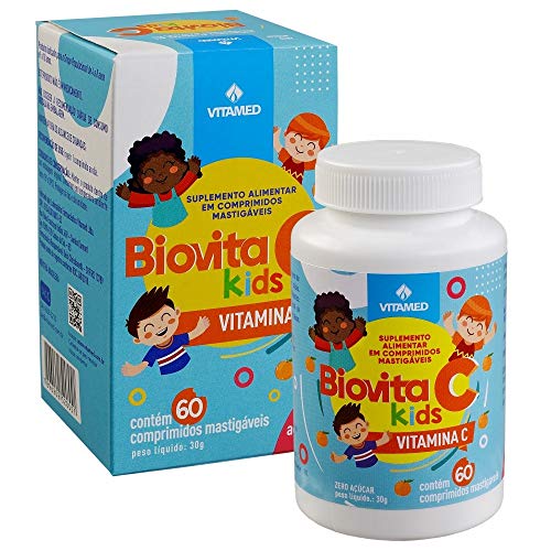 Vitamina C Biovita Kids- 60 pastilhas mastigáveis, Vitamed
