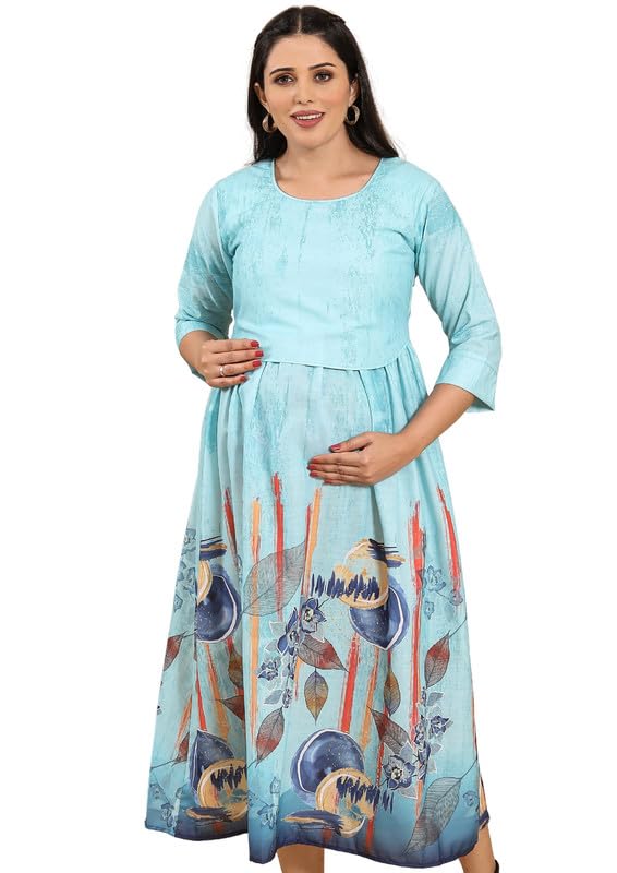 Zipless Feeding Kurtis & Dresses for Women | Zipless Maternity Wear Gown Pregnancy Dress for Nursing Mothers | Viscose Rayon | Stylish & Comfortable | S to 4XL | Washable & Durable