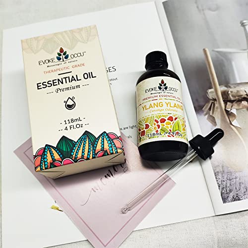 Ylang Ylang Essential Oil 4 Oz, Pure Ylang Ylang Oil For Skin Hair Aromatherapy Diffuser Fragrance Diy- 4 Fl Oz #TOP6