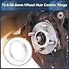 INFINAUTO Anelli Centrici del Mozzo della Ruota dell'Auto OD 79.6mm a ID 66.6mm Mozzo del Centro delle Ruote Ammortizzante in Lega di Alluminio Tono Argento Resistente #1