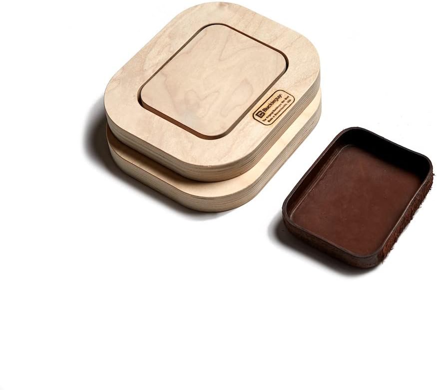 Leather Wet Mold DIY, Rectangle 5 x 4 Leather Tray, 3 pc Set